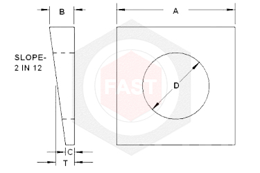 Hardened Beveled Washer